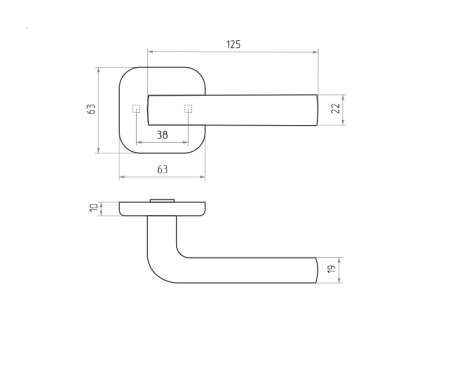Ручки дверные алюминиевые  V24CP AL (хром)