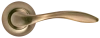 Ручка дверная ЛЬВИНАЯ ЛАПА MH-05 AB раздельная на круглой розетке, цвет бронза, ЦАМ