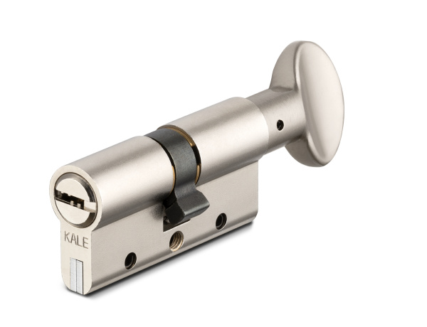 Цилиндровый механизм Kale kilit (Кале килит) с вертушкой 164 DBM-E/90 (40+10+40) mm никель 5 кл. БЛИСТЕР