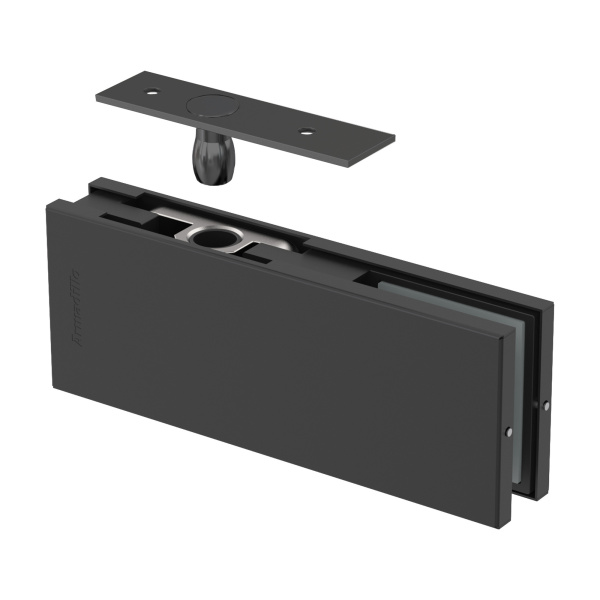 Петля верхняя Armadillo (Армадилло) с осью для стеклянной двери Range.GL.H20 BL черный