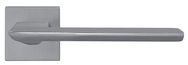 Ручка дверная PLATEAU MH-51-S6 SC раздельная на квадратной розетке, цвет матовый хром, ЦАМ Light