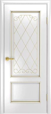 Межкомнатная дверь «Голд-1 ДГ» 2000 x 600 belyy