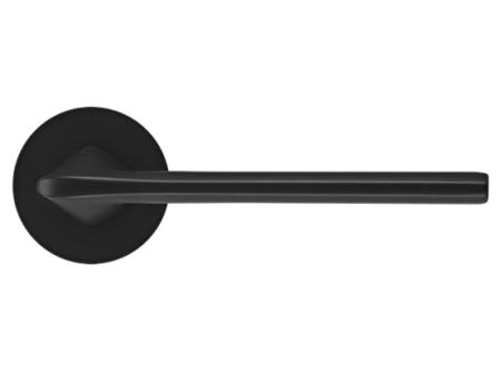 Ручка дверная "OAKA" на круглой розетке 6 мм, MH-61-R6 BL, цвет - чёрный