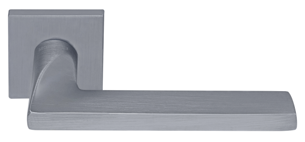 Ручка дверная KAFFEE MH-50-S6 SC раздельная на квадратной розетке, цвет матовый хром, ЦАМ Light