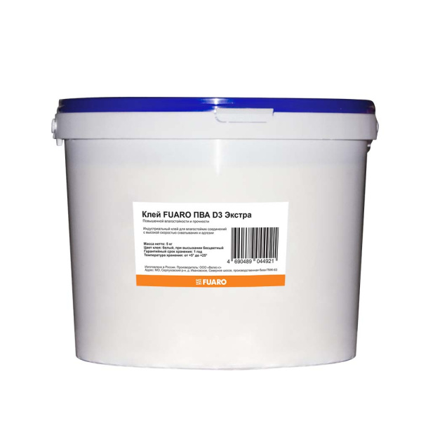 Клей Fuaro (Фуаро) ПВА Экстра повышенной влагостойкости и прочности (5 кг)