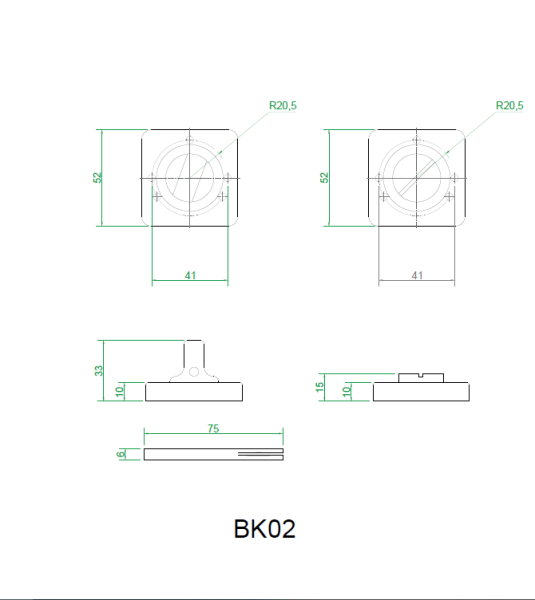 Накладки санузловые BK02BN/CP(черный никель/хром)
