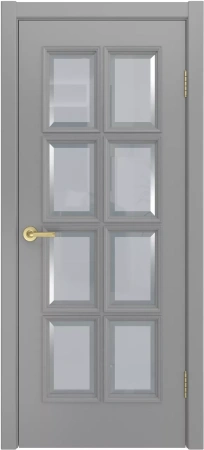 Межкомнатная дверь «Палермо, ДО» 2000 x 600 Светло серая