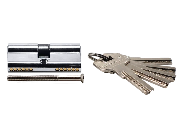 HS 60C PC, ключевой цилиндр высокой секретности (60мм), цвет - хром