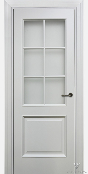 Дверь межкомнатная Гроссо Сатин натуральный шпон эмаль все цвета остекленная 600x2000 Steklo Matovoe