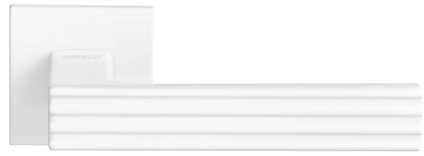 Ручка дверная MAGLEV MH-52-S6 W раздельная на квадратной розетке, цвет белый ЦАМ Light