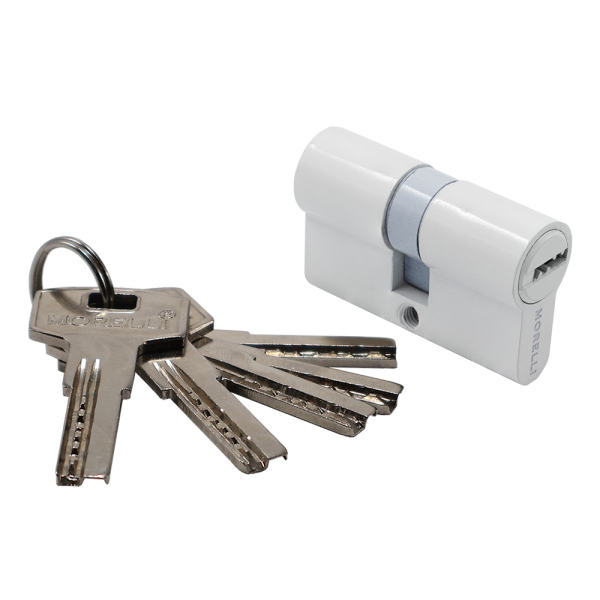 Ключевой цилиндр высокой секретности HS 60C W (60мм), цвет - белый