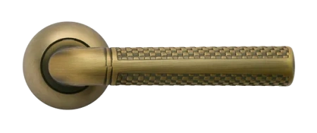 Ручка дверная HERMITAGE I MH-30 COF раздельная на круглом основании, цвет кофе, ЦАМ