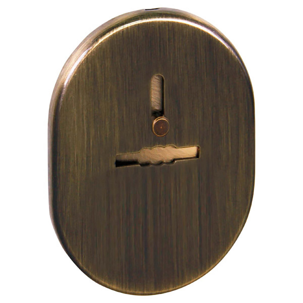 Накладка Fuaro (Фуаро) на сувальдный замок ESC.S-lift.SF/OV.476 (ESC 476) с шторкой AB зелёная бронза