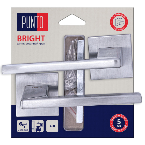 Ручка Punto (Пунто) раздельная LM/A K.QS52.BRIGHT/HD SSC-16 сатин. хром