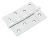Петля универсальная карточная MS 100X70X2.5-4BB W стальная, врезная, цвет белый, сталь