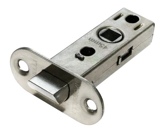 OL6-45 SN, защелка межкомнатная, скругленная планка, цвет - никель матовый