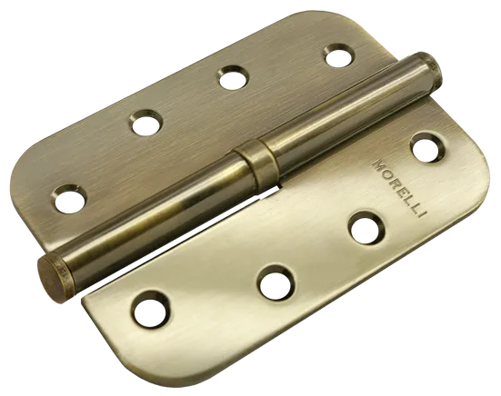 MSD-C 100X70X2.5 AB L, петля стальная скругленная левая без коронки, цвет - бронза