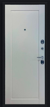 Металлическая дверь Сьют Kale Букле чёрное/White Wood. Выставочный образец