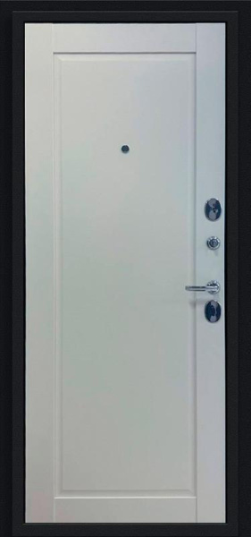 Металлическая дверь Сьют Kale Букле чёрное/White Wood. Выставочный образец