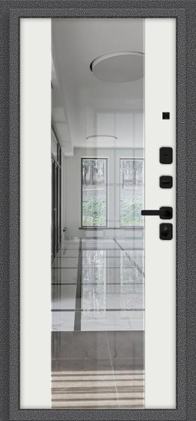 Входная дверь Optim Тайга-9.2 Антик Серебряный/Белый